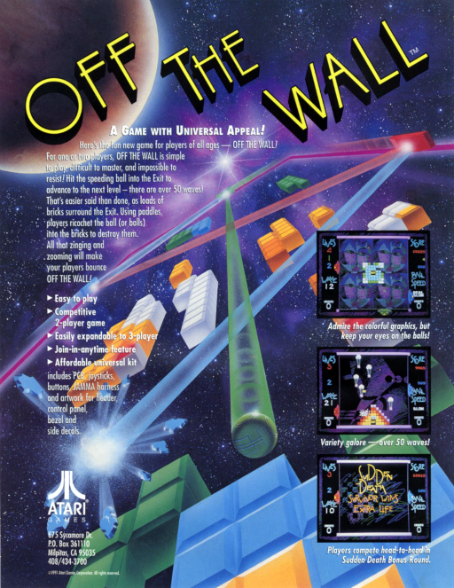 Off the Wall (2-3-player upright) Game Cover